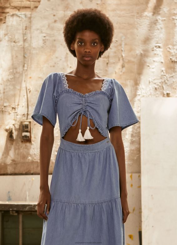 women_blue_pepe_jeans_denim_dress_60j40163.jpg Women Blue Pepe Jeans Denim Dress 60J40163 - Image 1