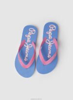 Women Bright Pink Pepe Jeans Bay Beach Flip Flops 60J40707 - Image 2