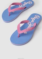 Women Bright Pink Pepe Jeans Bay Beach Flip Flops 60J40707 - Image 3