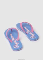 Women Bright Pink Pepe Jeans Bay Beach Flip Flops 60J40707 - Image 4