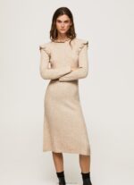 Women Buff Pepe Jeans Cable Knit Midi Dress 60J40206 - Image 2
