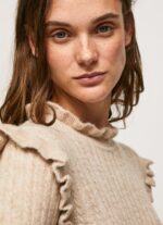 Women Buff Pepe Jeans Cable Knit Midi Dress 60J40206 - Image 3