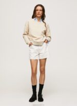 Women Buff Pepe Jeans Embroidered Cotton Jumper 60J40272 - Image 2