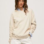Women Buff Pepe Jeans Embroidered Cotton Jumper 60J40272