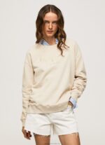 Women Buff Pepe Jeans Embroidered Cotton Jumper 60J40272