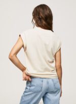 Women Buff Pepe Jeans Floral Logo Cotton T-Shirt 60J40402 - Image 4