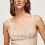 Women Buff Pepe Jeans Knit Straps Top 60J40242