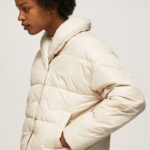 Women Buff Pepe Jeans Shiny Padded Down Jacket 60J40124