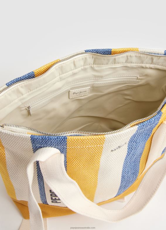 Women Buttermilk Pepe Jeans 2 In 1 Bag Convertible To Backpack 60J40736 - Image 3