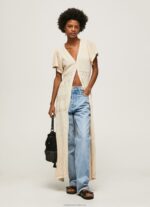 Women Buttermilk Pepe Jeans Faye Fine Knited Dress 60J40151 - Image 3