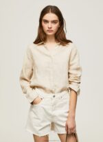 Women Buttermilk Pepe Jeans Plain Regular Fit Shirt 60J40359