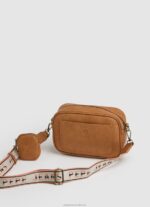 Women Camel Pepe Jeans Embossed Logo Maxi Crossbody Bag 60J40714 - Image 2