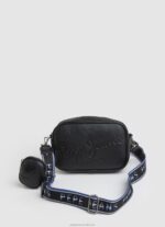 Women Camel Pepe Jeans Embossed Logo Maxi Crossbody Bag 60J40714 - Image 4