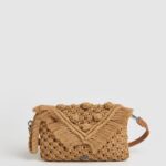 Women Camel Pepe Jeans Macrame Crossbody Bag 60J40744