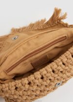 Women Camel Pepe Jeans Macrame Crossbody Bag 60J40744 - Image 3