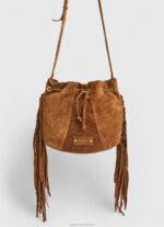 Women Camel Pepe Jeans Suede Bucket Bag 60J40724 - Image 2