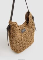 Women Caramel Pepe Jeans Woven Straw Tote 60J40717 - Image 2