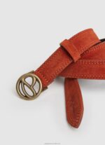 Women Cedar Wood Pepe Jeans Circular Logo Suade Belt 60J40763 - Image 2