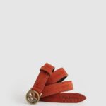 Women Cedar Wood Pepe Jeans Circular Logo Suade Belt 60J40763