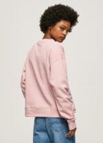 Women Cloudy Pink Pepe Jeans Cotton Logo Jumper 60J40285 - Image 4
