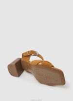 Women Cognac Pepe Jeans Altea Basic Suede Sandals 60J40649 - Image 5