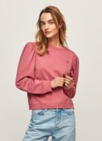 Women Dark Blush Pepe Jeans Embroidered Logo Cotton Jumper 60J40278