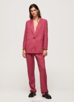 Women Dark Blush Pepe Jeans Flowing Chino Pants 60J40296