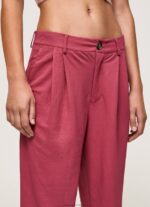 Women Dark Blush Pepe Jeans Flowing Chino Pants 60J40296 - Image 3