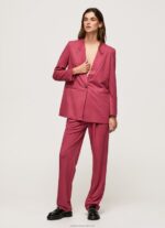 Women Dark Blush Pepe Jeans Plain Blazer With Shoulder Pads 60J40112 - Image 2