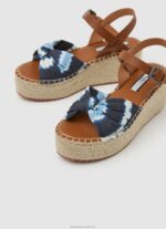 Women Deep Sea Pepe Jeans Witney Dye Wedge Sandals 60J40644 - Image 3