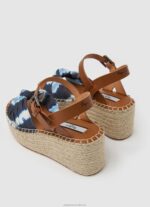 Women Deep Sea Pepe Jeans Witney Dye Wedge Sandals 60J40644 - Image 4
