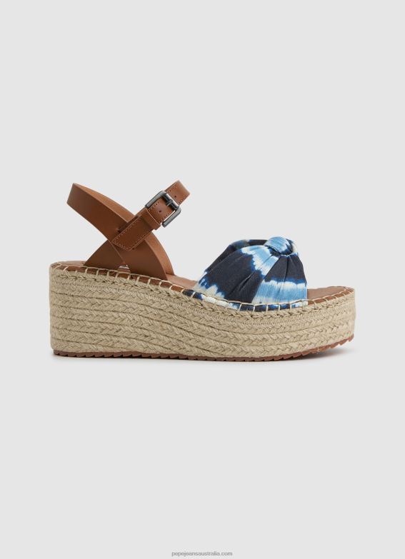 women_deep_sea_pepe_jeans_witney_dye_wedge_sandals_60j40644.jpg Women Deep Sea Pepe Jeans Witney Dye Wedge Sandals 60J40644 - Image 1