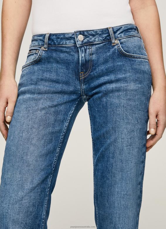 Women Denim Pepe Jeans Alex Low Rise Straight Fit Jeans 60J4024 - Image 4