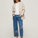 Women Denim Pepe Jeans Ani Relaxed Fit Midrise Jeans 60J4087