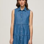 Women Denim Pepe Jeans Arya Short Denim Dress 60J40183