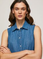 Women Denim Pepe Jeans Arya Short Denim Dress 60J40183 - Image 3