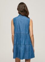 Women Denim Pepe Jeans Arya Short Denim Dress 60J40183 - Image 4