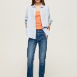 Women Denim Pepe Jeans Carey Midrise Relaxed Fit Jeans 60J4080