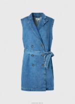 Women Denim Pepe Jeans Carmen Short Denim Dress 60J40154 - Image 5