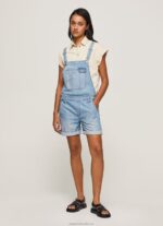 Women Denim Pepe Jeans Cotton Denim Short Dungarees 60J40175 - Image 2