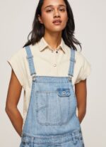 Women Denim Pepe Jeans Cotton Denim Short Dungarees 60J40175 - Image 3