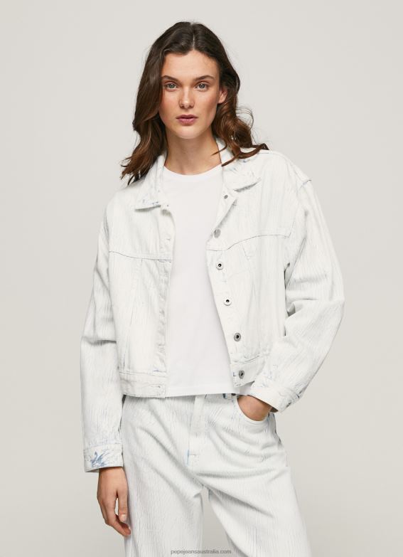 women_denim_pepe_jeans_cracking_effect_denim_jacket_60j4095.jpg Women Denim Pepe Jeans Cracking Effect Denim Jacket 60J4095 - Image 1