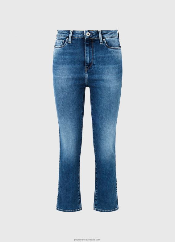 Women Denim Pepe Jeans Dion 7/8 High Waisted Slim Fit Jeans 60J4074 - Image 1