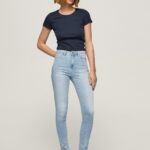 Women Denim Pepe Jeans Dion High Waisted Skinny Fit Jeans 60J4038