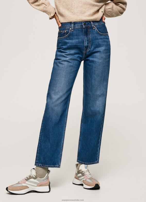 Women Denim Pepe Jeans Dover High Waisted Relaxed Fit Jeans 60J4083 - Image 2