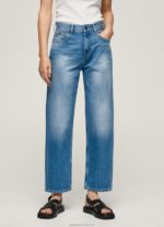 Women Denim Pepe Jeans Dover High Waisted Relaxed Fit Jeans 60J4084 - Image 2