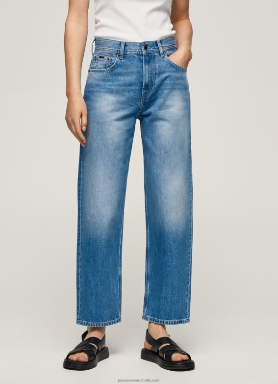 Women Denim Pepe Jeans Dover High Waisted Relaxed Fit Jeans 60J4084 - Image 2
