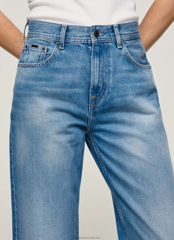 Women Denim Pepe Jeans Dover High Waisted Relaxed Fit Jeans 60J4084 - Image 3