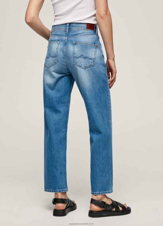 Women Denim Pepe Jeans Dover High Waisted Relaxed Fit Jeans 60J4084 - Image 4