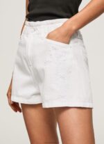 Women Denim Pepe Jeans Embroidered Flower Denim Shorts 60J40512 - Image 4